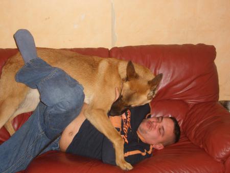 mon z'homme et son chien