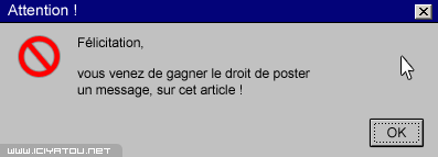allez svp faite un effort c si facile de jouer les curieux. mais laisser moi un pti commentaire ca fais si plaisir.
