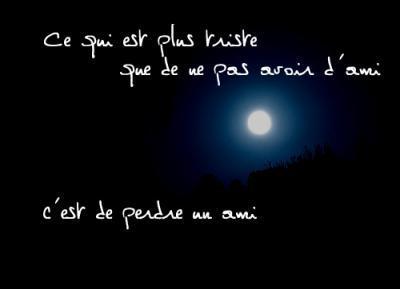 une vie sans ami est triste.