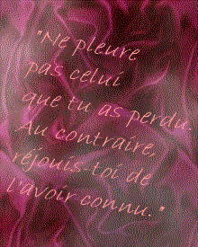 la personne que tu as perdu et que tu aime est a jamais graver dans ton coeur donc ne l'oublie jamais.